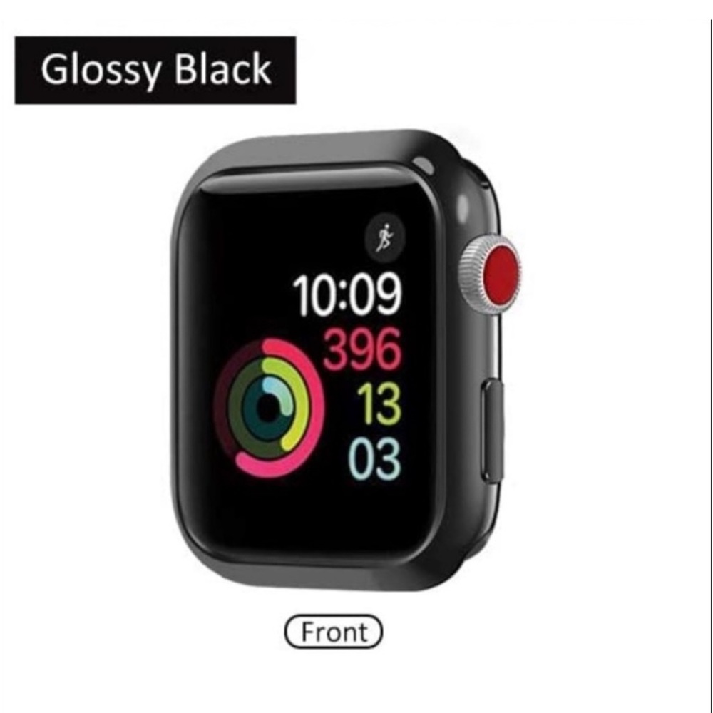 New Unisex Black Glossy Apple Watch Bumper Case for 40mm - Picture 6 of 9